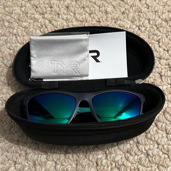 TYR RAYA HTS Sunglasses Green/Navy - Picture 1 of 4